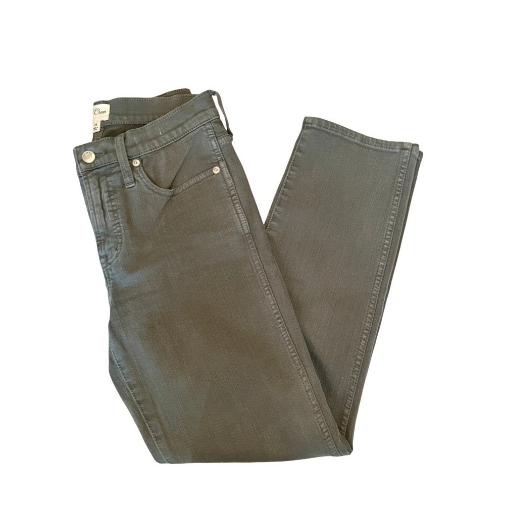 J.Crew Vintage Straight Leg Olive Stretch Jean Size 26‎